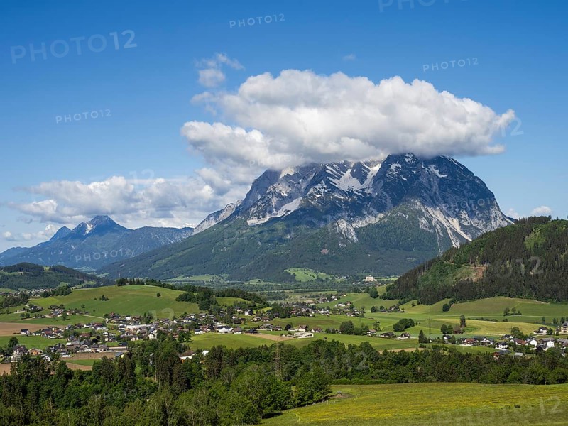 Ennstal, behind the Grimming, near Aigen im Ennstal, Styria, Austria, Europe