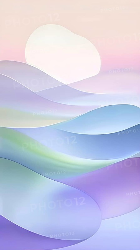 Abstract illustration embodies mindfulness meditation with gentle swirling patterns in pastel soothing hues, AI generated