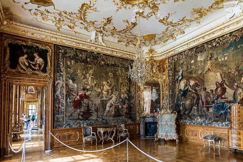 Southern Imperial Room, Wuerzburg Residence, UNESCO World Heritage Site, Wuerzburg, Lower Franconia, Franconia, Bavaria, Germany, Europe
