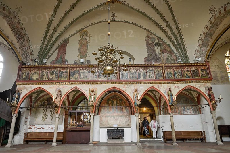 Transverse hall with rood screen, Heiligen-Geist-Hospital, Koberg, Luebeck, Schleswig-Holstein, Germany, Europe