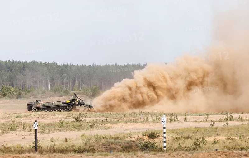 A Keiler armoured mine sweeper, photographed during the NATO Steadfast Defender large-scale manoeuvre and the German part of the exercise, Quadriga 2024, in Pabrade, 29.05.2024