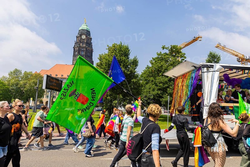 Christopher Street Day in Dresden, Dresden, Saxony, Germany, Europe