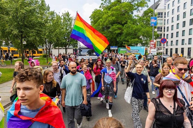 Christopher Street Day in Dresden, Dresden, Saxony, Germany, Europe