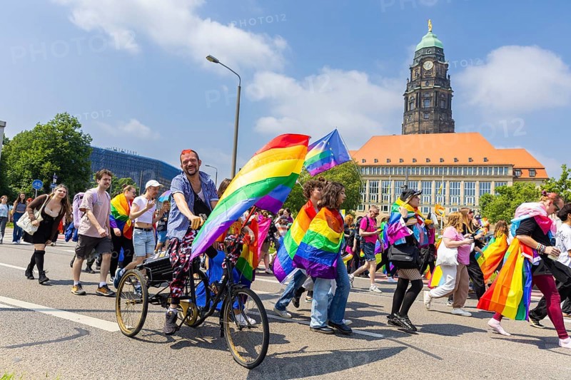 Christopher Street Day in Dresden, Dresden, Saxony, Germany, Europe