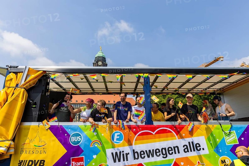 Christopher Street Day in Dresden, Dresden, Saxony, Germany, Europe