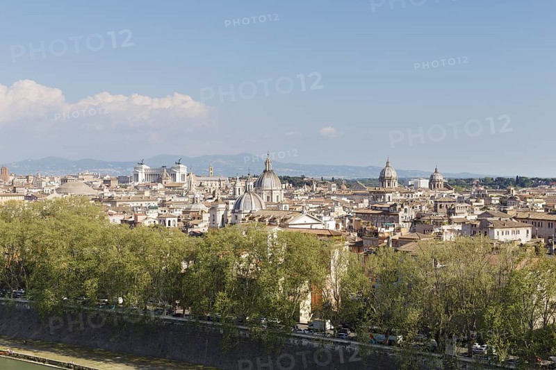 Panoramic view of Rome from Castel sant'Angelo, Rome, Italy, Europe