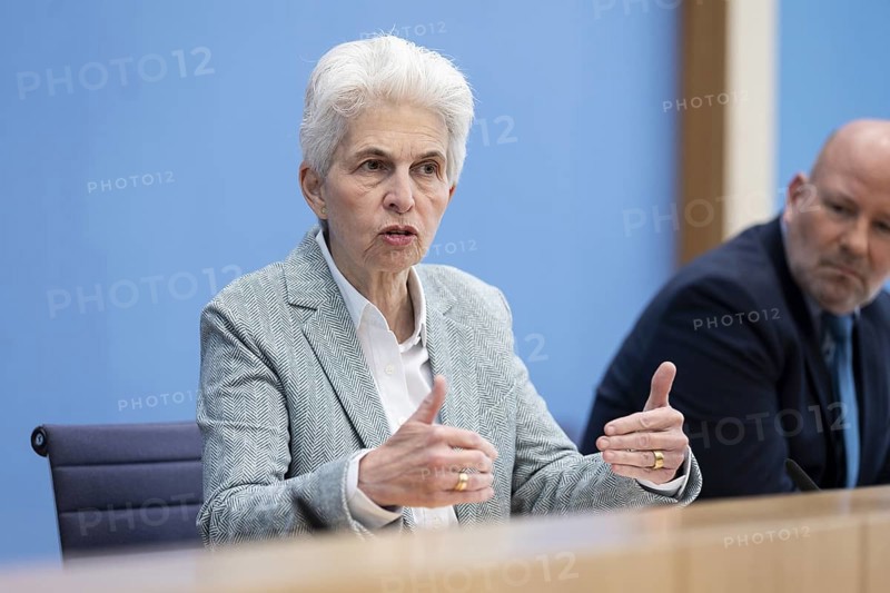 Marie-Agnes Strack-Zimmermann, Member of the German Bundestag (FDP), Chairwoman of the Defence Committee in the German Bundestag and lead candidate of the FDP for the European elections, recorded during a press conference on the state of security and defence policy in Germany and Europe at the Federal Press Conference in Berlin, 31.05.2024