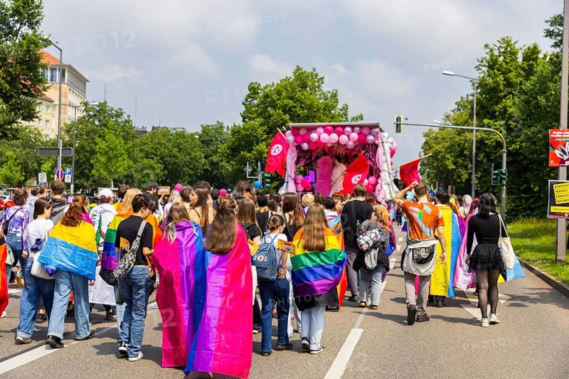 Christopher Street Day in Dresden, Dresden, Saxony, Germany, Europe