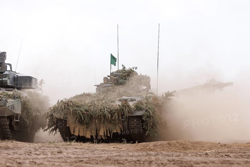 A Leopard 2 main battle tank, photographed during the NATO Steadfast Defender exercise and the German part of the exercise, Quadriga 2024, in Pabrade, 29.05.2024