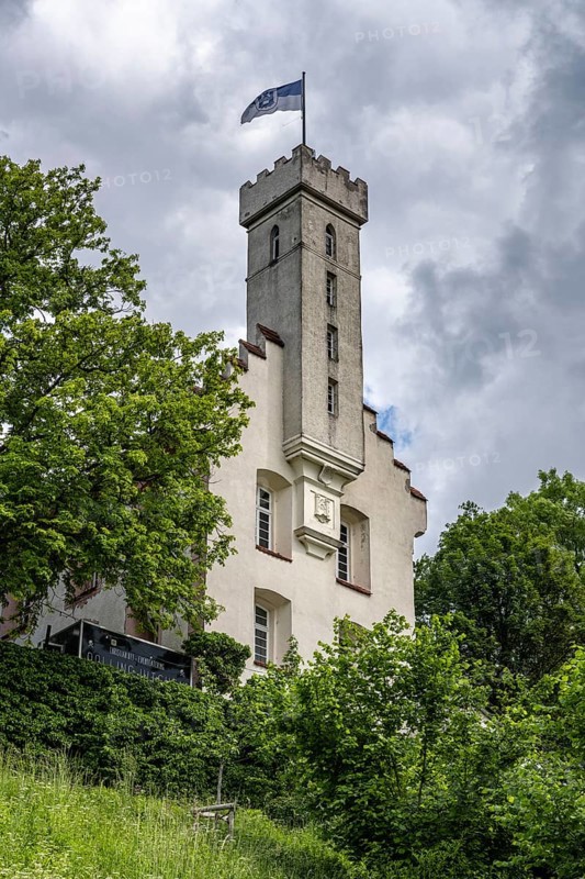 Veitsburg Castle on the castle hill, above the historic old town of Ravensburg, Ravensburg district, Baden-Wuerttemberg, Germany, Europe
