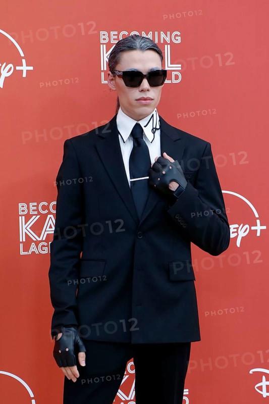 Karl Lagerfeld doppelganger at the German premiere of Becoming Karl Lagerfeld at the Zoo Palast Berlin on 30 May 2024