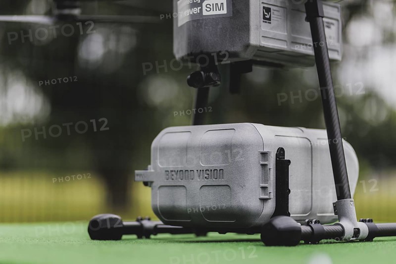 Delivery drone, photographed as part of the official opening of the drone delivery service 'Marktschwalbe' in Wusterhausen/Dosse, 31 May 2024 / Photographed on behalf of the Federal Ministry of Agriculture and Food