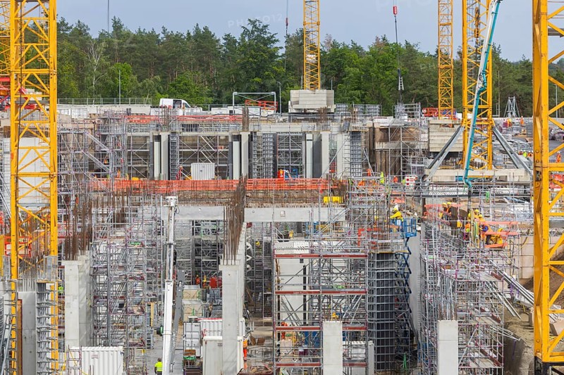 Infineon extension construction site in Dresden, Dresden, Saxony, Germany, Europe