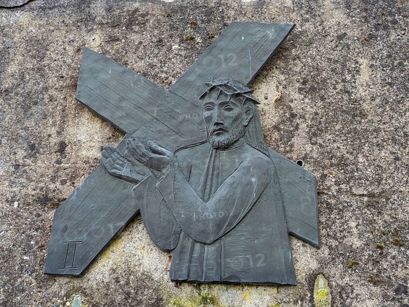 Sculpture, depiction of the Passion of Christ, Stations of the Cross, Frauenberg, Styria, Austria, Europe
