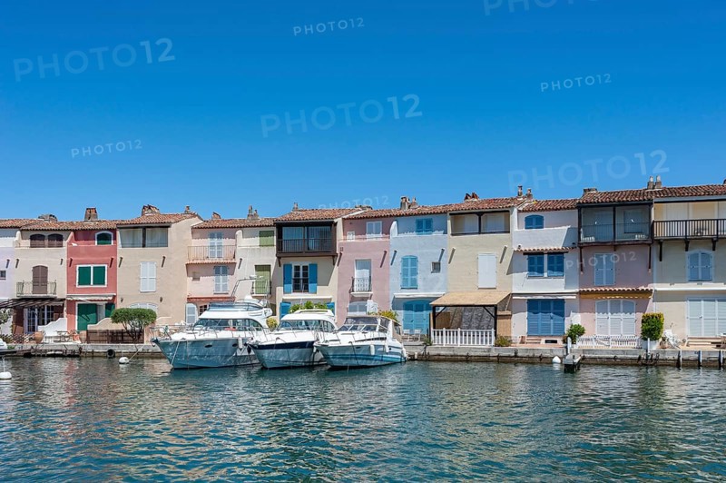 The Colourful Houses, Maisons de colorees, Port Grimaud, Var, Provence-Alpes-Cote d Azur, France, Europe