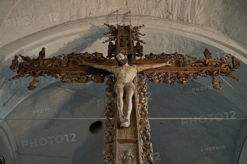 Triumphal Cross, Luebeck Cathedral, Muehlendamm, Luebeck, Schleswig-Holstein, Germany, Europe