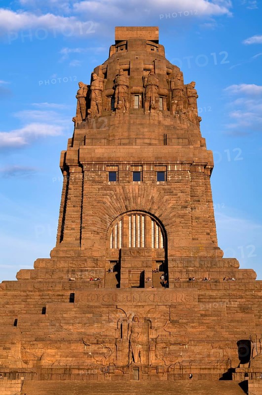 Monument to the Battle of the Nations, evening mood, Leipzig, Saxony, Germany, Europe