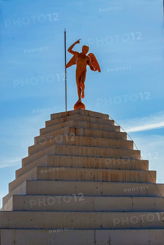 Large cemetery with tombs and religious symbols in Chiclana, Andalusia, Spain, Europe