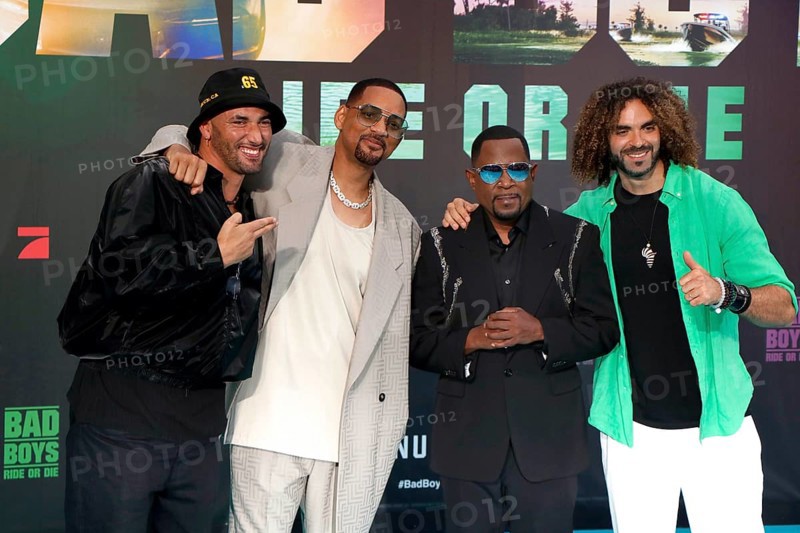Bilall Fallah, Will Smith, Martin Lwrence and Adil El Arbi at the Bad Boys, Ride or die Deutschland premiere in Berlin at the Zoo Palast on 27 May 2024