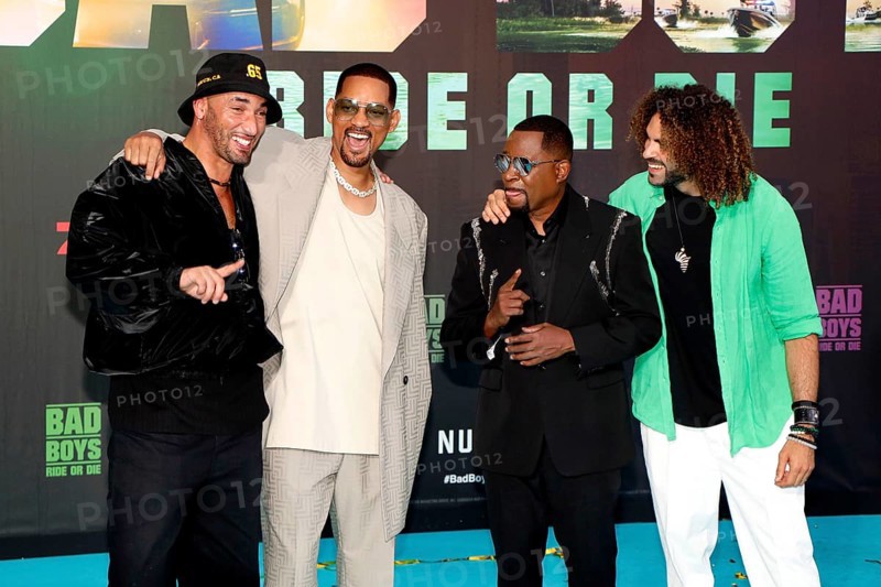 Bilall Fallah, Will Smith, Martin Lwrence and Adil El Arbi at the Bad Boys, Ride or die Deutschland premiere in Berlin at the Zoo Palast on 27 May 2024