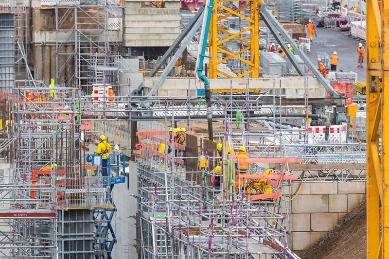 Infineon extension construction site in Dresden, Dresden, Saxony, Germany, Europe