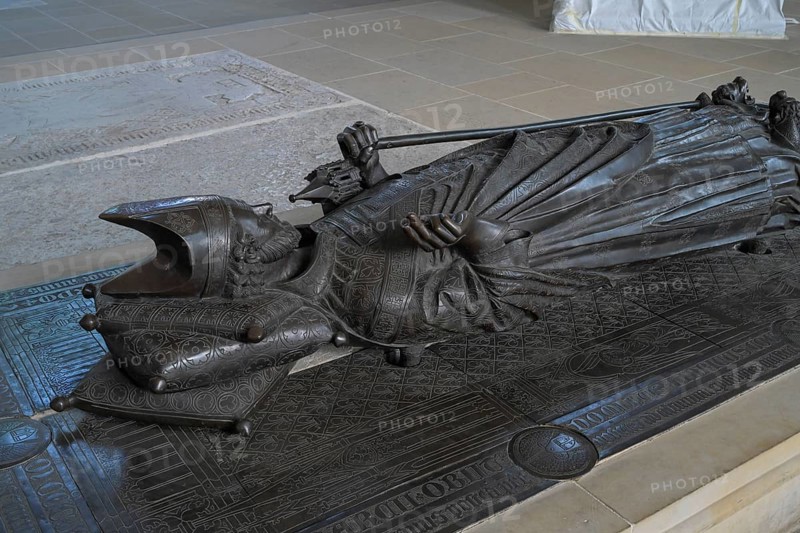 Tomb figure of Bishop Heinrich II Bochholt, Luebeck Cathedral, Muehlendamm, Luebeck, Schleswig-Holstein, Germany, Europe