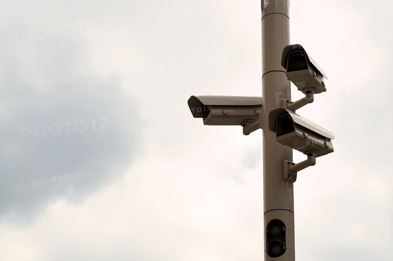 Surveillance camera at the Humboldt Forum, Berlin, Germany, Europe