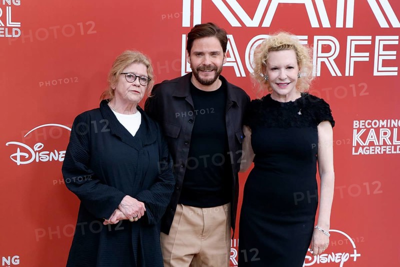 Lisa Kreuzer, Daniel Bruehl and Sunnyi Melles at the German premiere of Becoming Karl Lagerfeld at the Zoo Palast Berlin on 30 May 2024