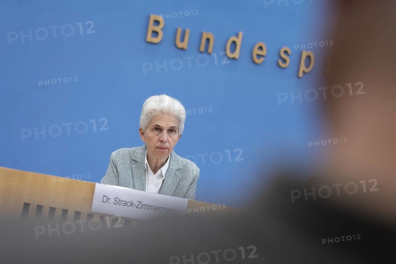 Marie-Agnes Strack-Zimmermann, Member of the German Bundestag (FDP), Chairwoman of the Defence Committee in the German Bundestag and lead candidate of the FDP for the European elections, recorded during a press conference on the state of security and defence policy in Germany and Europe at the Federal Press Conference in Berlin, 31.05.2024