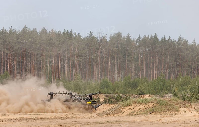 A Keiler armoured mine sweeper, photographed during the NATO Steadfast Defender large-scale manoeuvre and the German part of the exercise, Quadriga 2024, in Pabrade, 29.05.2024