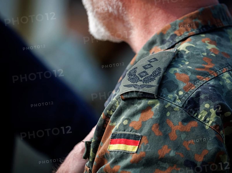 Symbolic image on the subject of Bundeswehr ranks: Air Force colonel, staff officer, taken during the NATO Steadfast Defender exercise and the German part of the exercise, Quadriga 2024, in Pabrade, 29 May 2024
