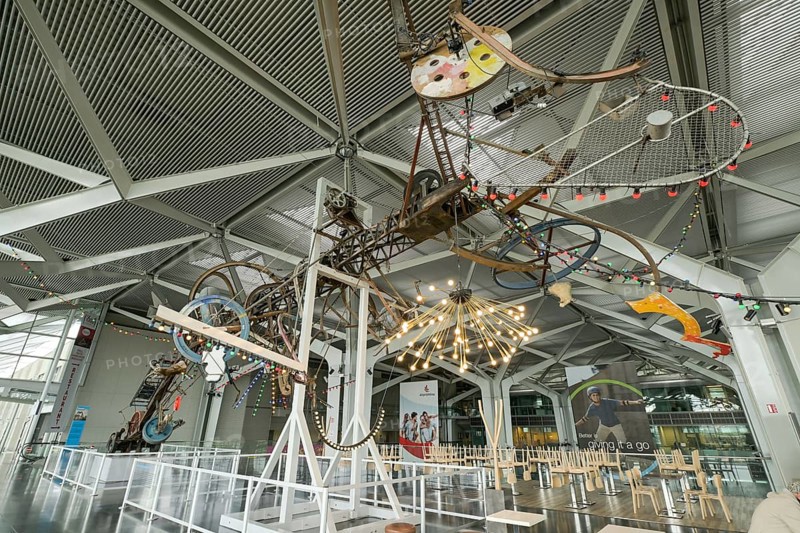 The Luminator, work of art by Jean Tinguely, EuroAirport Basel Mulhouse Freiburg, Basel, Switzerland, Europe