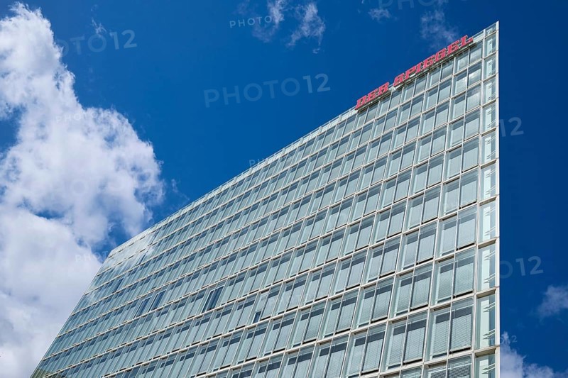Mirror building in Hafencity, Hanseatic City of Hamburg, Hamburg, Germany, Europe