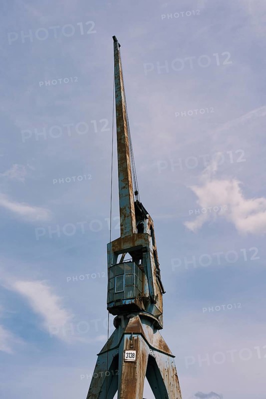 Old crane in the Hamburg Harbour Museum, Hanseatic City of Hamburg, Germany, Europe