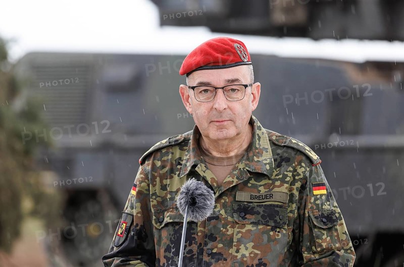 General Carsten Breuer, Inspector General of the German Armed Forces, photographed during the NATO Steadfast Defender 2024 and the German Quadriga 2024, in Pabrade, 29.05.2024