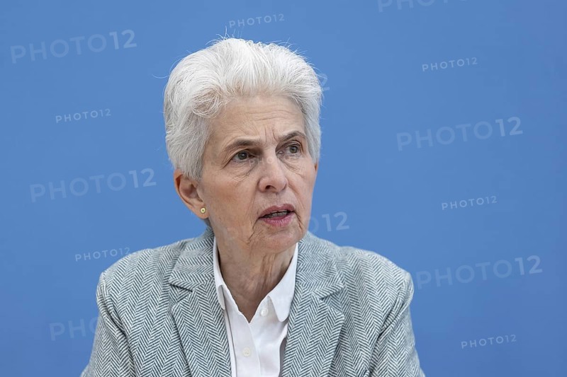 Marie-Agnes Strack-Zimmermann, Member of the German Bundestag (FDP), Chairwoman of the Defence Committee in the German Bundestag and lead candidate of the FDP for the European elections, recorded during a press conference on the state of security and defence policy in Germany and Europe at the Federal Press Conference in Berlin, 31.05.2024