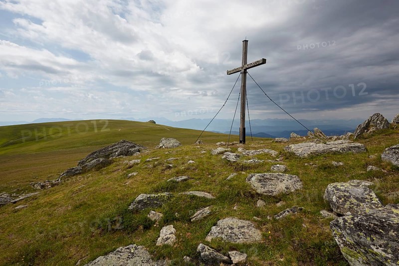 Saualpe, view to the Karawanken, Carinthia, Austria, Europe