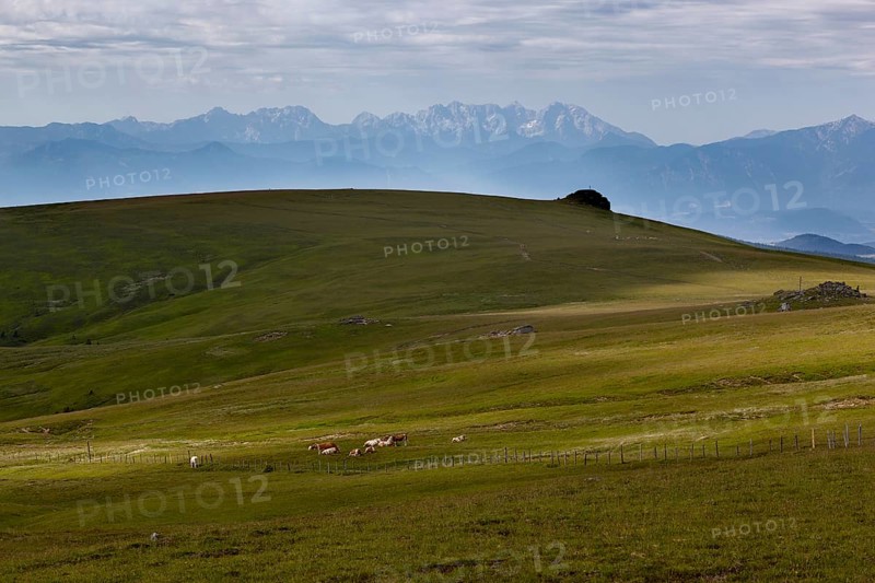 Saualpe, view to the Karawanken, Carinthia, Austria, Europe