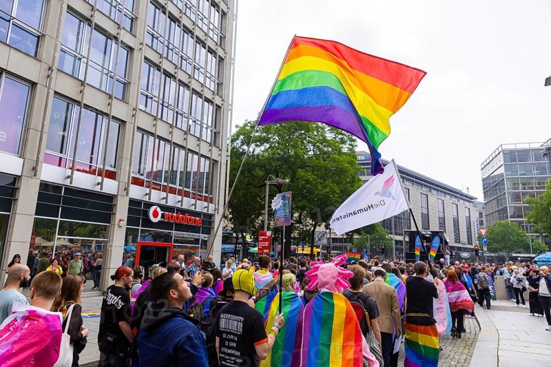 Christopher Street Day in Dresden, Dresden, Saxony, Germany, Europe