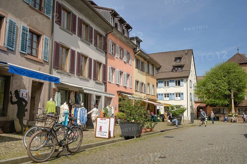 Town view, Hauptstrasse, Old Town, Staufen im Breisgau, Baden-Wuerttemberg, Germany, Europe