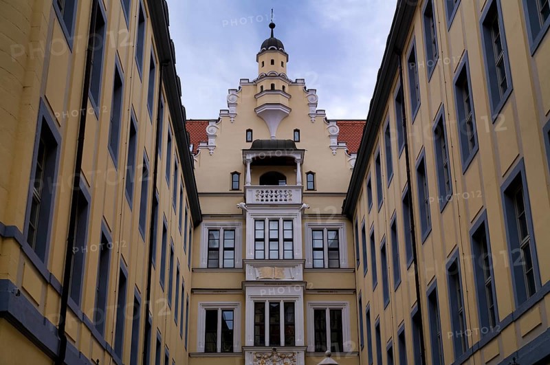 Historic building complex Hotel Barthels Hof, shopping arcade, shopping mall, shopping centre, shopping arcade, Leipzig, Saxony, Germany, Europe