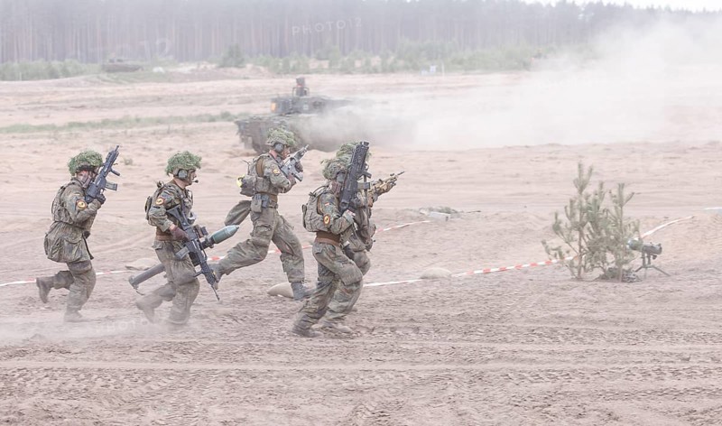 German soldiers during an exercise as part of the NATO large-scale manoeuvre Steadfast Defender and the German part of the exercise, Quadriga 2024, in Pabrade, 29.05.2024