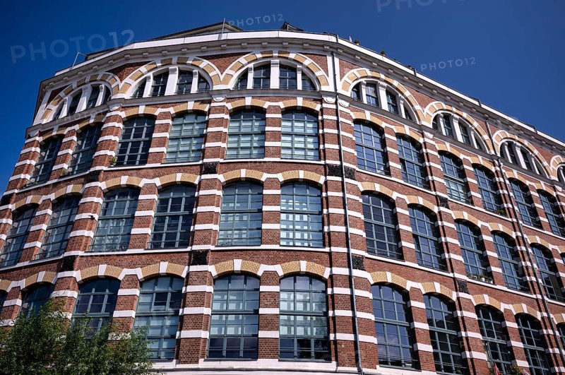 Haus Plagwitz, Buntgarnwerke, former industrial complex converted into living space, flats, cultural buildings, Leipzig, Saxony, Germany, Europe