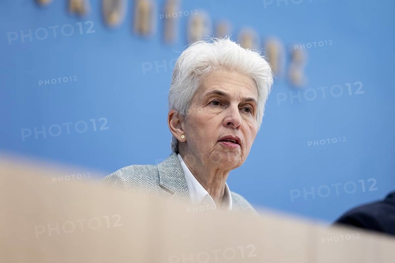 Marie-Agnes Strack-Zimmermann, Member of the German Bundestag (FDP), Chairwoman of the Defence Committee in the German Bundestag and lead candidate of the FDP for the European elections, recorded during a press conference on the state of security and defence policy in Germany and Europe at the Federal Press Conference in Berlin, 31.05.2024