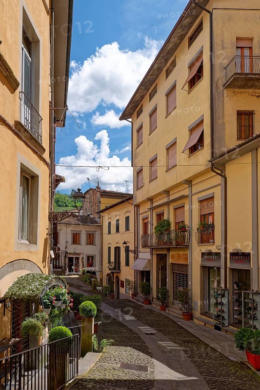 Historic old town centre of Castelnuovo di Garfagnana, Castelnuovo, Lucca, Tuscany, Italy, Southern Europe, Europe