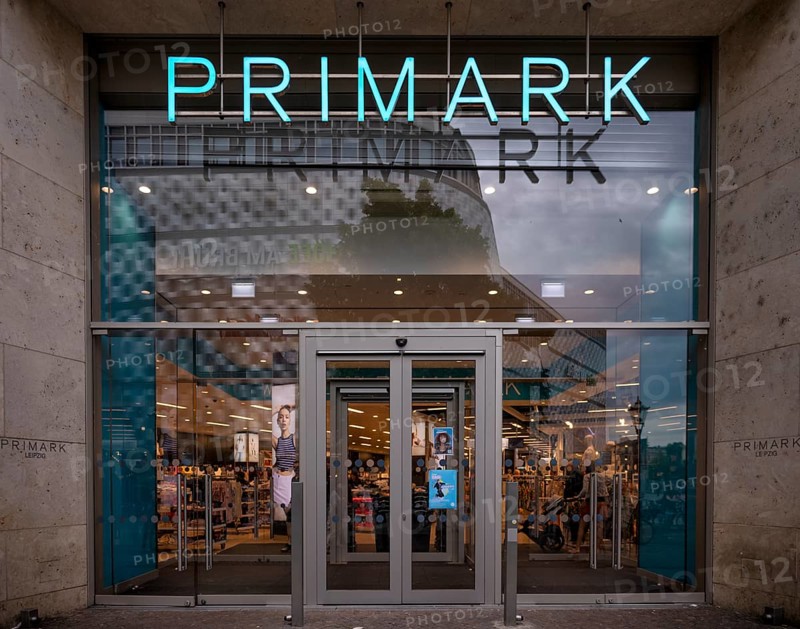 Primark, logo, textile chain, clothing, department stores' chain, retail, shop, Leipzig, Saxony, Germany, Europe