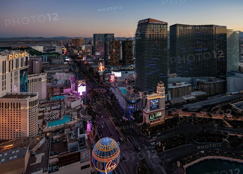 Casinos along Las Vegas Boulevard in Las Vegas, Nevada, United States of America, USA, North America