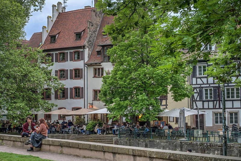 Restaurant Au Petit Bois Vert, Quai de la Bruche, Strasbourg, Departement Bas-Rhin, Alsace, France, Europe