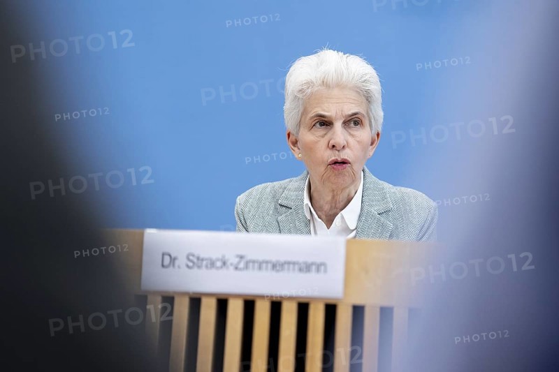 Marie-Agnes Strack-Zimmermann, Member of the German Bundestag (FDP), Chairwoman of the Defence Committee in the German Bundestag and lead candidate of the FDP for the European elections, recorded during a press conference on the state of security and defence policy in Germany and Europe at the Federal Press Conference in Berlin, 31.05.2024