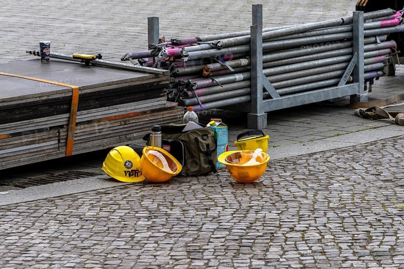 Brandenburg Tor and Strasse des 17. Juni, preparations for the fan mile on the occasion of the European Football Championship 2024, Berlin, Germany, Europe